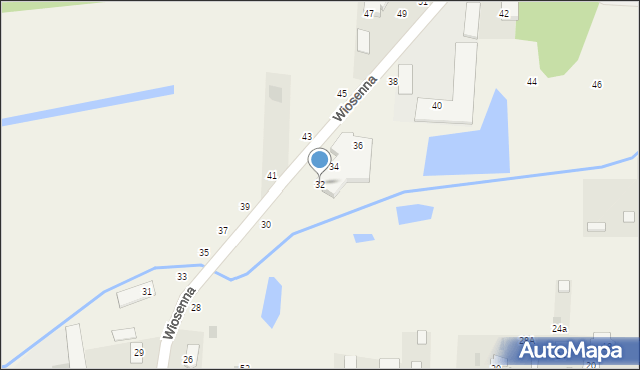 Cybulice Małe, Wiosenna, 32, mapa Cybulice Małe