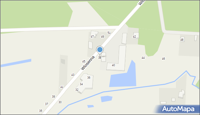 Cybulice Małe, Wiosenna, 38, mapa Cybulice Małe