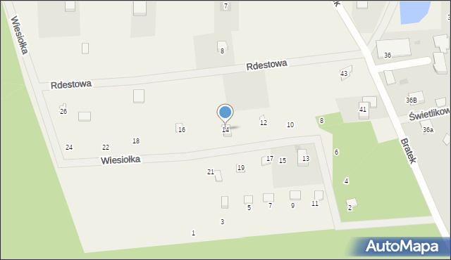 Czapielsk, Wiesiołka, 14, mapa Czapielsk