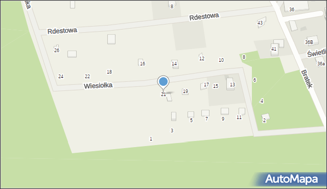 Czapielsk, Wiesiołka, 21, mapa Czapielsk