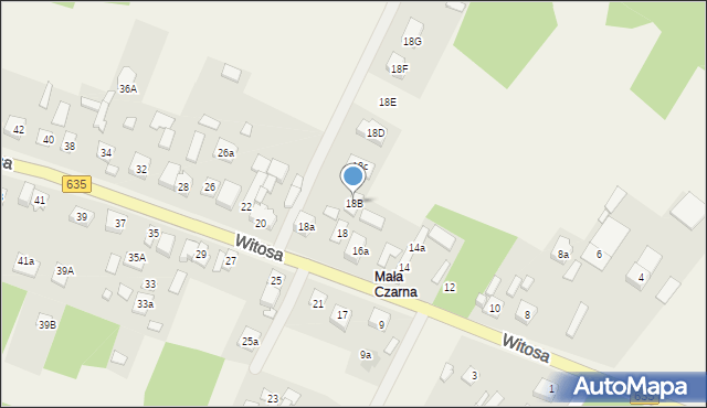 Czarna, Witosa Wincentego, 18B, mapa Czarna