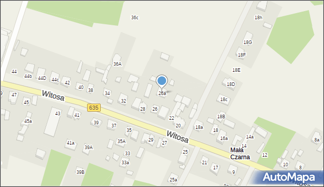 Czarna, Witosa Wincentego, 26a, mapa Czarna