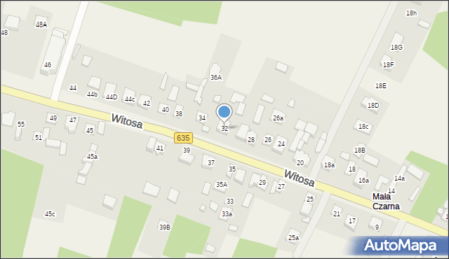 Czarna, Witosa Wincentego, 32, mapa Czarna