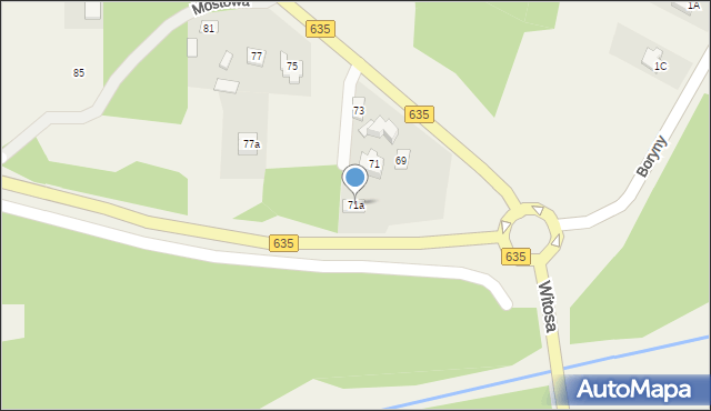 Czarna, Witosa Wincentego, 71a, mapa Czarna