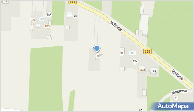 Czarna, Witosa Wincentego, 95, mapa Czarna