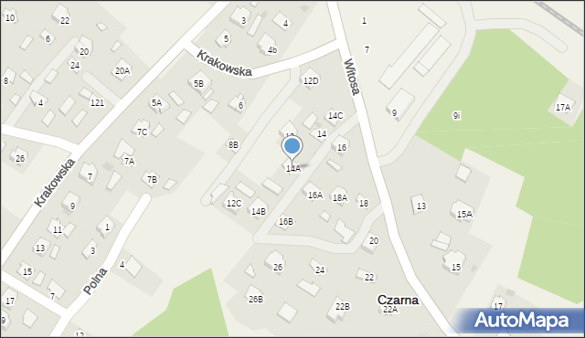 Czarna, Witosa Wincentego, 14A, mapa Czarna