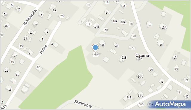 Czarna, Witosa Wincentego, 26B, mapa Czarna