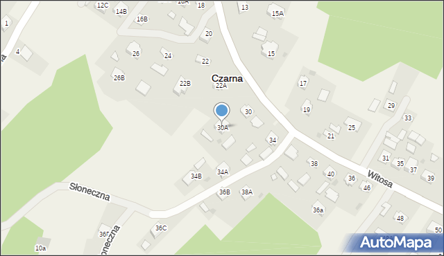 Czarna, Witosa Wincentego, 30A, mapa Czarna