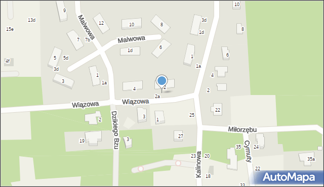Czarny Las, Wiązowa, 2c, mapa Czarny Las