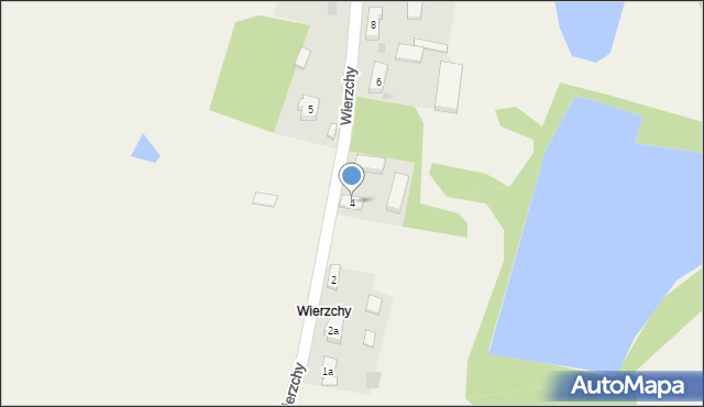 Cząstków, Wierzchy, 4, mapa Cząstków