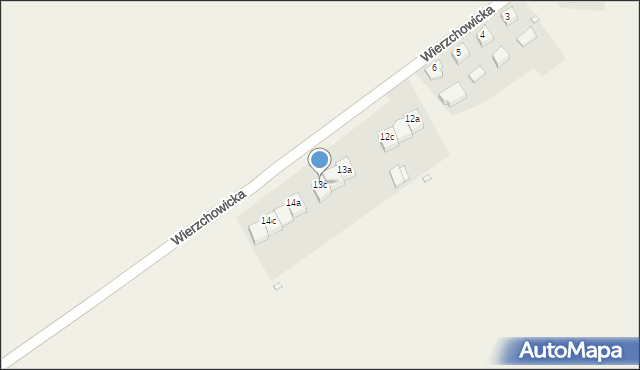 Czatkowice, Wierzchowicka, 13c, mapa Czatkowice