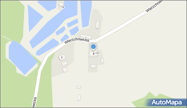 Czatkowice, Wierzchowicka, 8, mapa Czatkowice