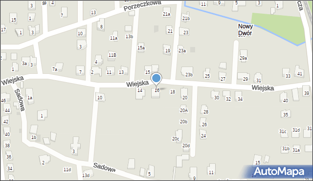 Czechowice-Dziedzice, Wiejska, 16, mapa Czechowic-Dziedzic