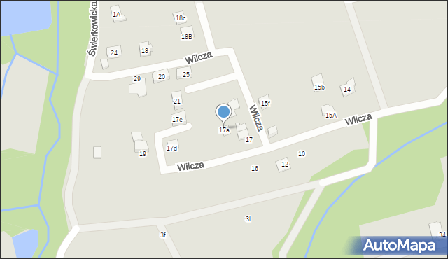 Czechowice-Dziedzice, Wilcza, 17a, mapa Czechowic-Dziedzic