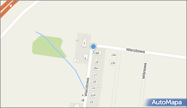 Czerlejnko, Wierzbowa, 13, mapa Czerlejnko