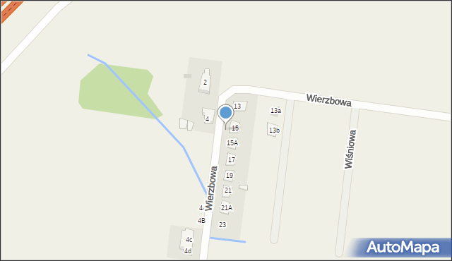 Czerlejnko, Wierzbowa, 15, mapa Czerlejnko