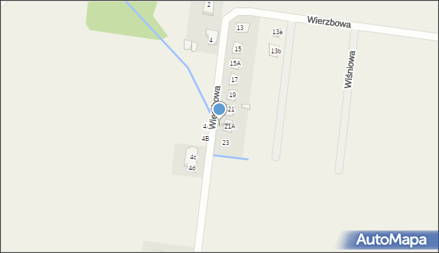 Czerlejnko, Wierzbowa, 21A, mapa Czerlejnko