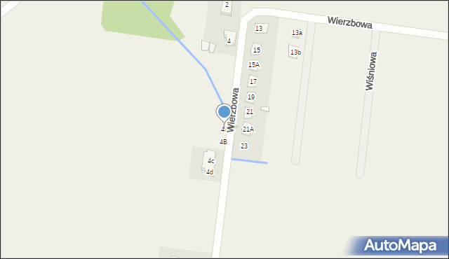 Czerlejnko, Wierzbowa, 4A, mapa Czerlejnko