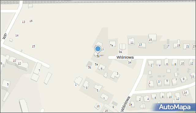 Czernica, Wiśniowa, 5b, mapa Czernica