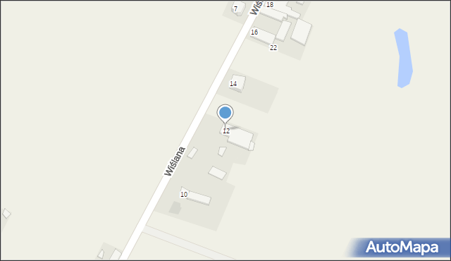 Czersk, Wiślana, 12, mapa Czersk