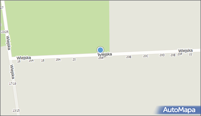 Częstochowa, Wiejska, 20A, mapa Częstochowy