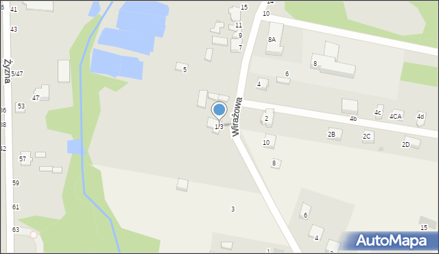 Częstochowa, Wirażowa, 1/3, mapa Częstochowy