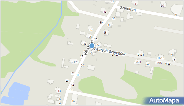 Częstochowa, Wirażowa, 22, mapa Częstochowy