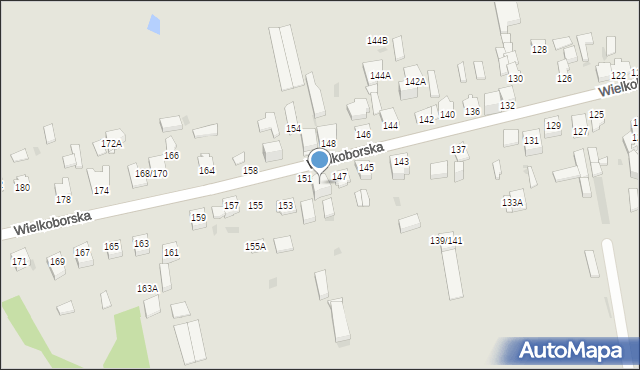 Częstochowa, Wielkoborska, 149, mapa Częstochowy