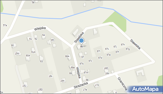 Czyżowice, Wiejska, 66, mapa Czyżowice