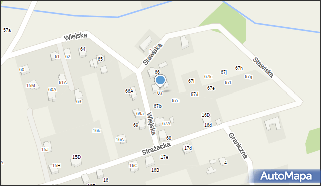 Czyżowice, Wiejska, 67, mapa Czyżowice