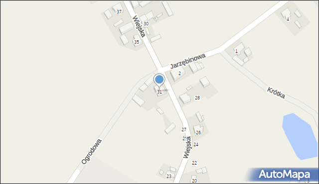 Dąbrowa, Wiejska, 31, mapa Dąbrowa