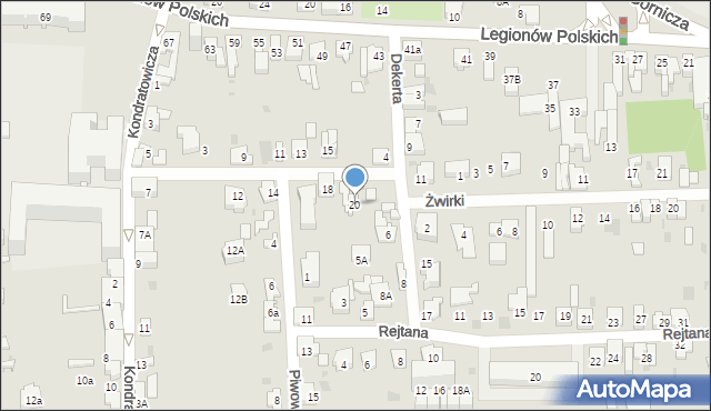 Dąbrowa Górnicza, Wigury Stanisława, inż. pil., 20, mapa Dąbrowa Górnicza