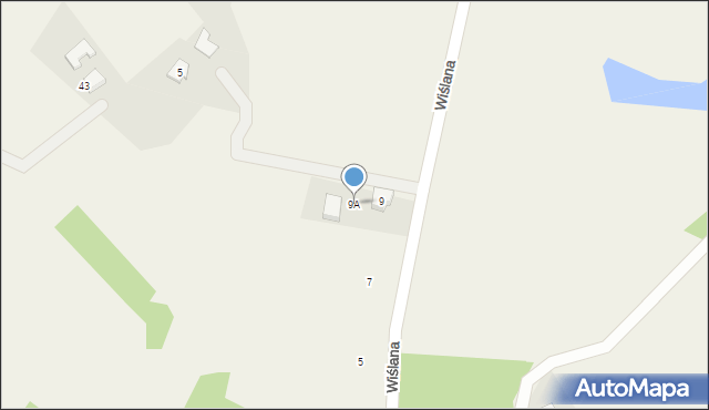 Dankowice, Wiślana, 9A, mapa Dankowice