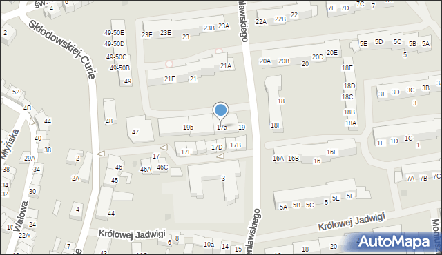 Darłowo, Wieniawskiego Henryka, 17a, mapa Darłowo