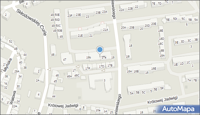 Darłowo, Wieniawskiego Henryka, 19a, mapa Darłowo
