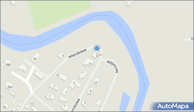 Darłowo, Wierzbowa, 11, mapa Darłowo