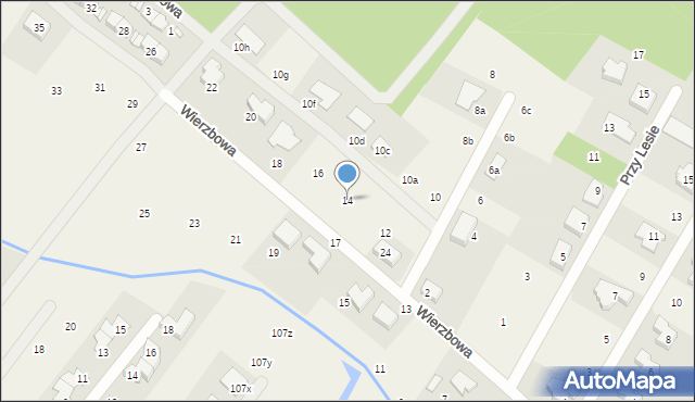 Daszewice, Wierzbowa, 14, mapa Daszewice