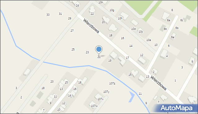 Daszewice, Wierzbowa, 21, mapa Daszewice