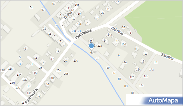 Daszewice, Wierzbowa, 93, mapa Daszewice