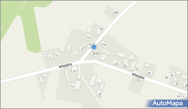 Dębiniec, Wiejska, 17, mapa Dębiniec