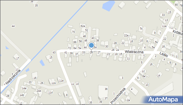 Dęblin, Wiatraczna, 29, mapa Dęblin