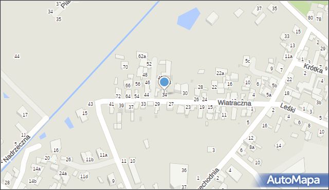 Dęblin, Wiatraczna, 34, mapa Dęblin