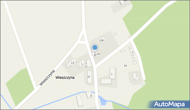 Dębowiec, Wieszczyna, 12, mapa Dębowiec