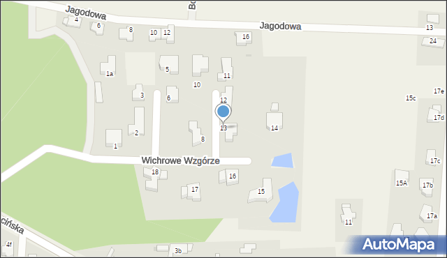 Dobra, Wichrowe Wzgórze, 13, mapa Dobra