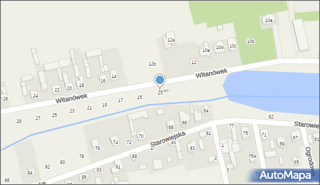 Dobra, Witanówek, 13, mapa Dobra