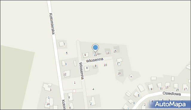 Dobrcz, Wiosenna, 11, mapa Dobrcz