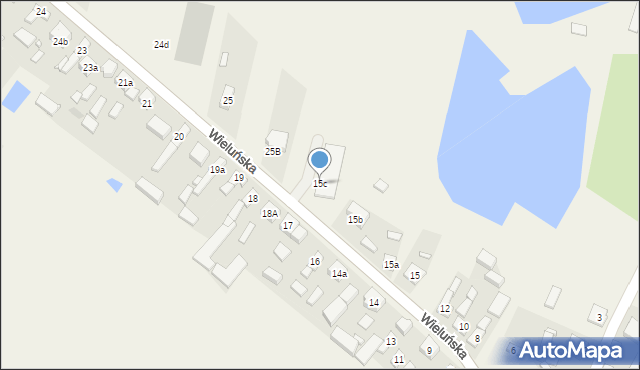 Dobryszyce, Wieluńska, 15c, mapa Dobryszyce