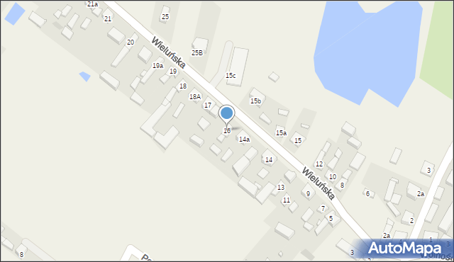 Dobryszyce, Wieluńska, 16, mapa Dobryszyce