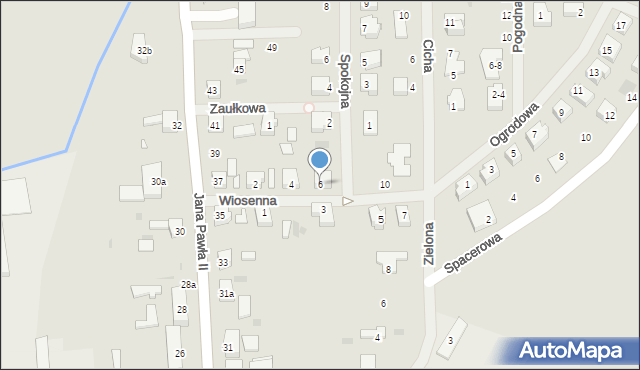 Dobrzany, Wiosenna, 6, mapa Dobrzany