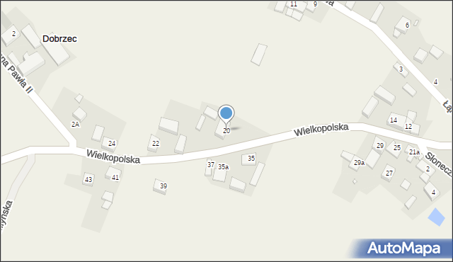 Dobrzec, Wielkopolska, 20, mapa Dobrzec